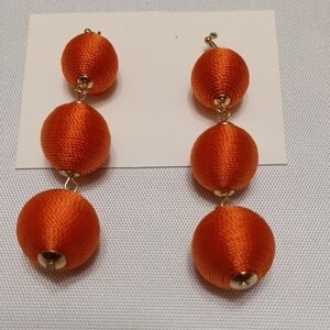 Elegant Orange Dangle Earrings